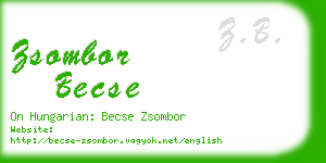 zsombor becse business card